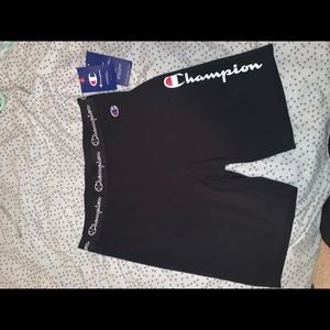 black champion biker shorts size Large